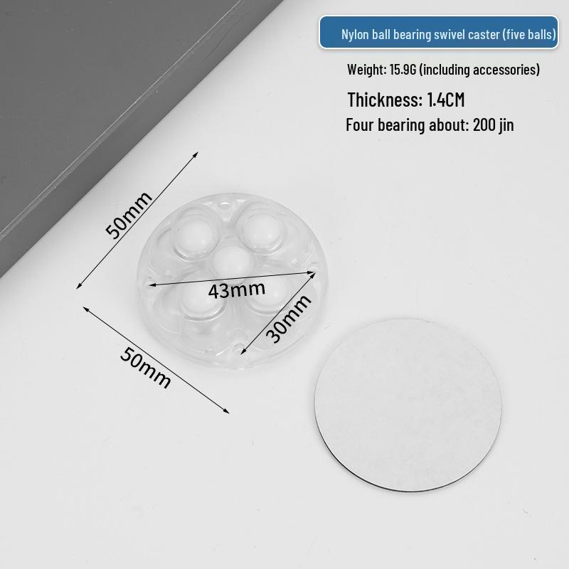 Cicha Samoprzylepna Podstawa Mobilna: Uniwersalne kółko bez wiercenia z pogrubionym łożyskiem kulkowym do użytku domowego