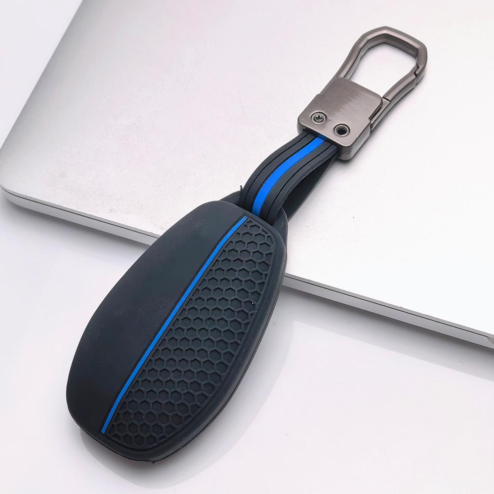 Key Fob Cover for Leapmotor T03 S01 C11 C01 with Keychain Anti-Scratch Shockproof Protective Shell Holder with Honeycomb Texture Shockproof Structure