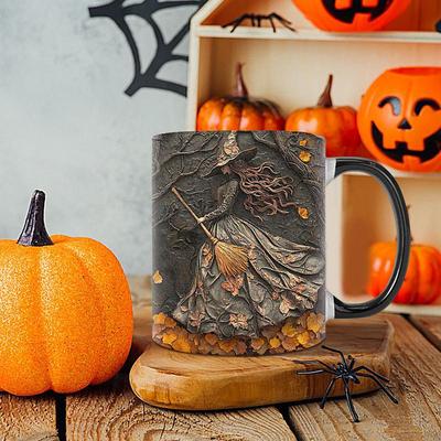 1ks Hrnek na kávu čarodějnice 350ml Keramický hrnek na kávu Hrníčky na vodu Letní Zimní nápojové nádobí Dárky k narozeninám Dárek k Halloweenu Pro ženy Muže