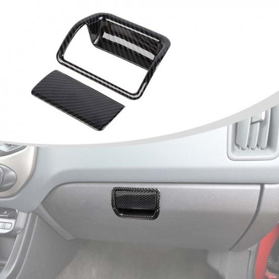 Carbon Fiber Inner Co-pilot Storage Box Handle Cover Trim For Chevy Colorado 14+