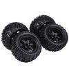 4Pcs Y shaped Tyre Pattern Rubber Tires With Hubs for 110 Scale RC Truck Car (7 Holes)