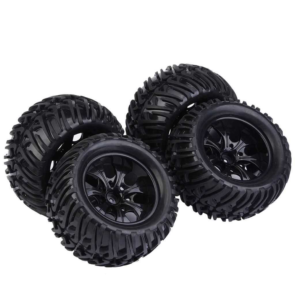 4Pcs Y shaped Tyre Pattern Rubber Tires With Hubs for 110 Scale RC Truck Car (7 Holes)
