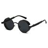 Retro Round Frame Sunglasses: Metal Spring Prince Mirror, Colorful Steampunk Style for Men & Women
