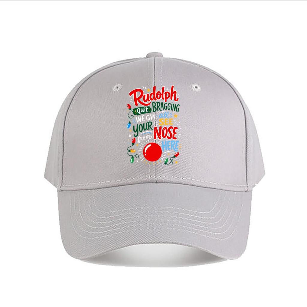 Playful Christmas Reindeer Nose Quot Baseball Cap Fashion Outdoor Sports Sunhat Unisex Snapback Cap Womens
