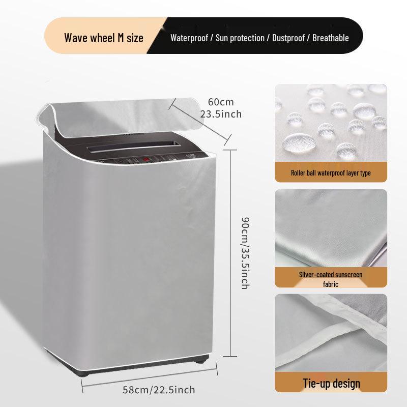 Waterproof Sunscreen Cover for Top Load Drum Washing Machines