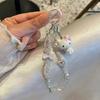 Cute Sanrio Hello Kitty Bow Beaded Phone Chain Lanyard Ccd Camera Charm Accessories Girly Keychain Pendants Anti-Lost Rope Gifts