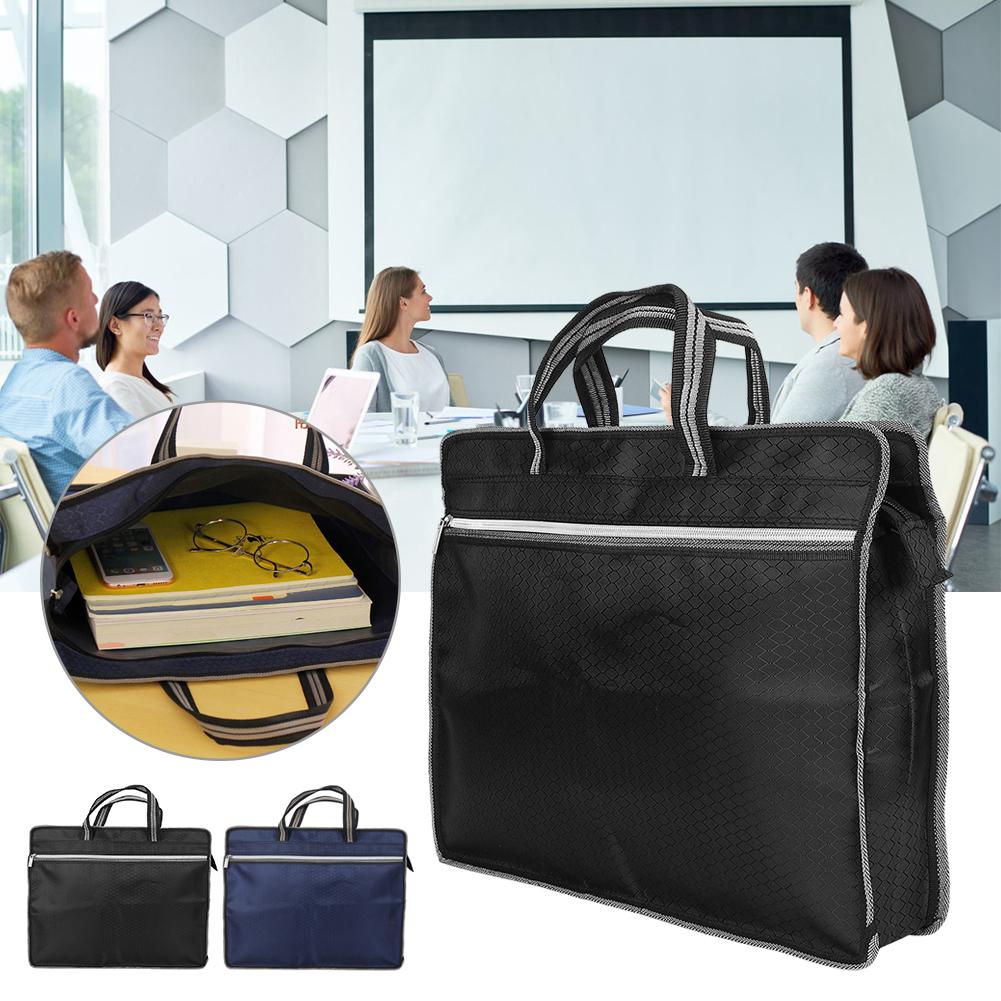 Buy Portable Waterproof Oxford Cloth File Bag Zippered Business Meeting ...