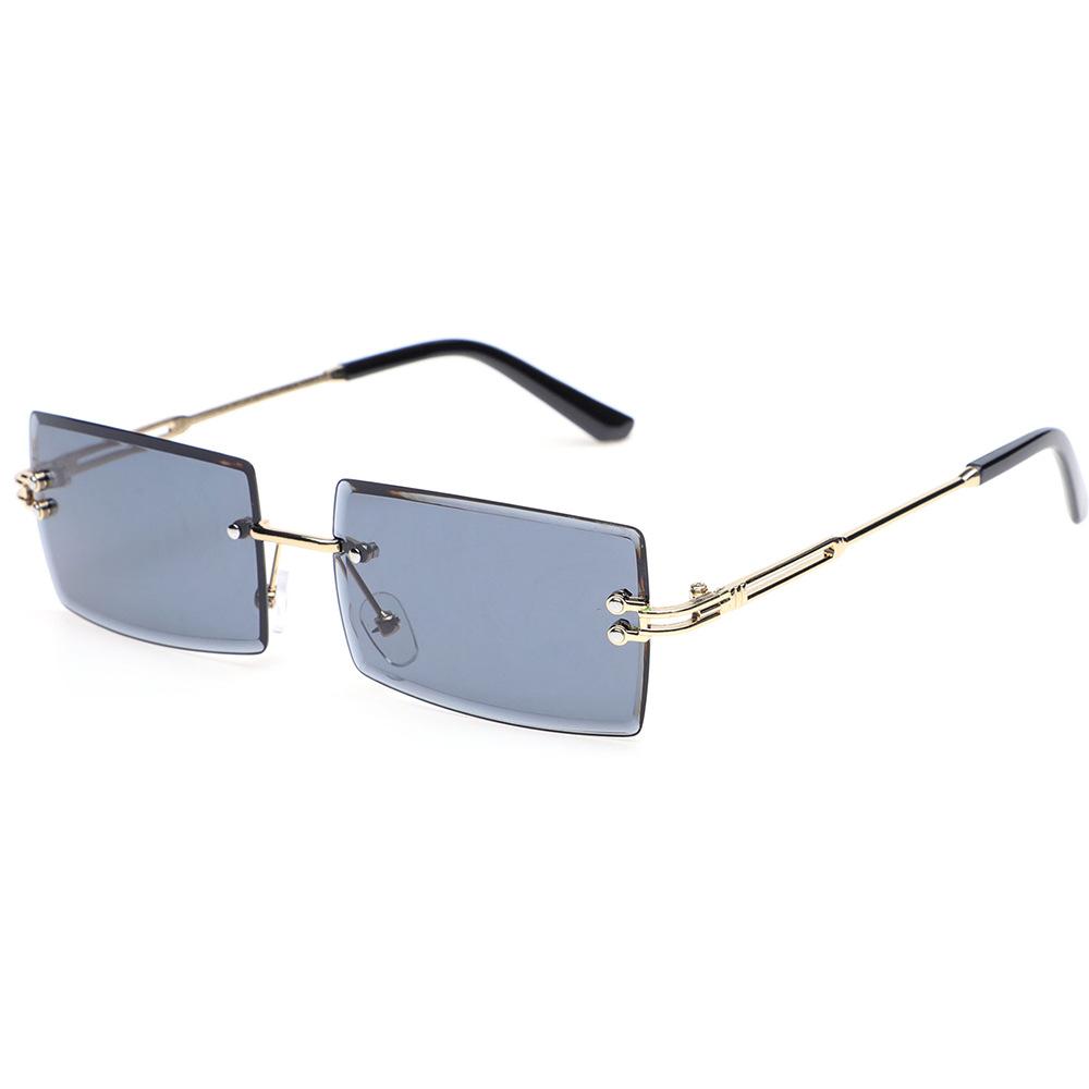 Metal Rimless Sunglasses Women's Glasses Square Ultra-light Men's Sunglasses