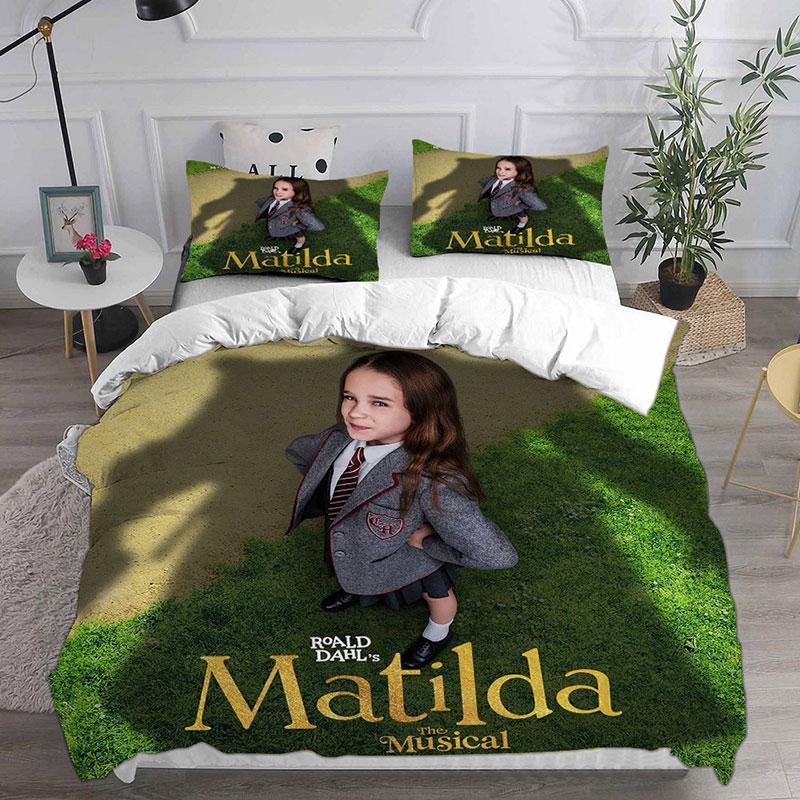 

Комплекты постельного белья Роальда Даля «Матильда Мюзикл» Одеяло Стеганое покрывало Покрывало Пододеяльник Наволочка Наборы из 2-3 предметов Детский Взрослый размер EU Single 135x200cm