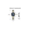 OLEVS Women's Analog Quartz Watch Waterproof Luminous Date Day Display Gold Silver Stainless Steel Band Blue Dial