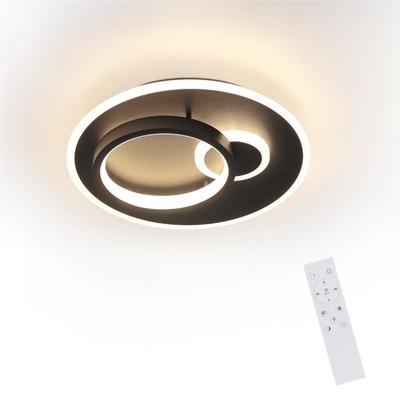 LED Ceiling Light - NETTLIFE - 31 Cm - Black - Dimmable - Remote Control