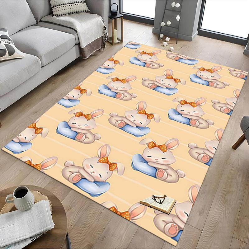 1PC Bunnies Pillow Extra Large Non-Slip Floor Carpet, Office, Family, Bedroom, Studio - Large Area RugJ0356