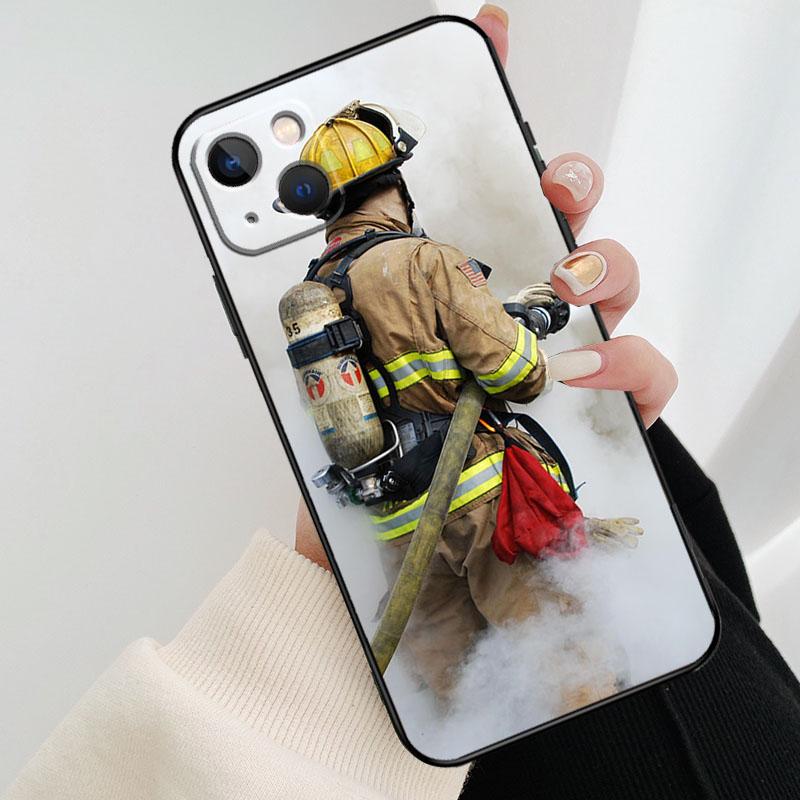 Firefighter Heroes Fireman Cool Phone Case For iPhone 17 Pro Max 14 13 12 11 15 16 Pro Max mini 16 15 Plus 16e 17 Air Cover