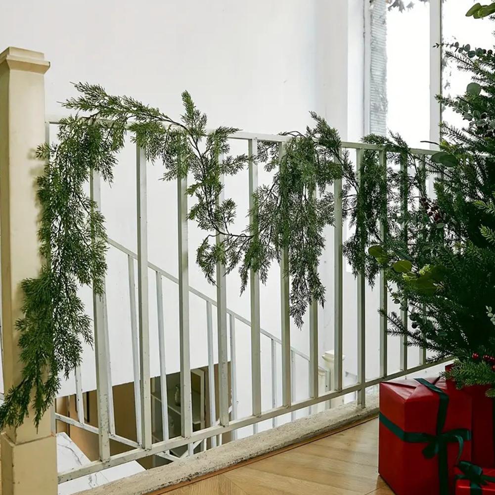 180cm Girlande Weihnachtsdekorationen Für Zuhause Esstisch Kaminvorbau Veranda Winter Weihnachtsdeko Wandbehang Treppenschmuck