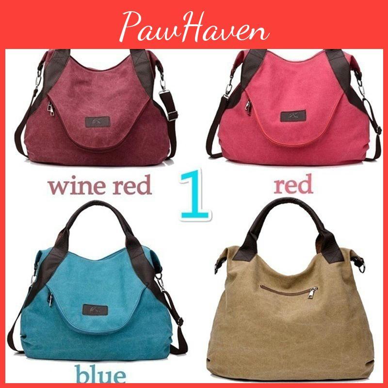 Premium Quality Large Pocket Casual Women's Shoulder Cross Body Handbag With Canvas Leather Material