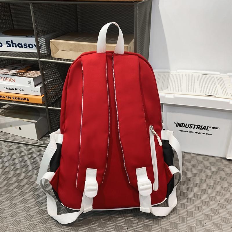 Женский рюкзак с цветными блоками большой вместимости — фото 13