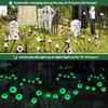 Halloween Outdoor Solar Powered Scary Eyeball Lights Led Green Eyeball Blinking Firefly Lights Waterproof Solar Path Lights
