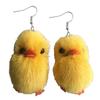 Lovely Dangle Earrings Sweet Cute Yellow Duck Pendant Drop Earrings Statement Jewelry Fashion Small Hoop Earrings