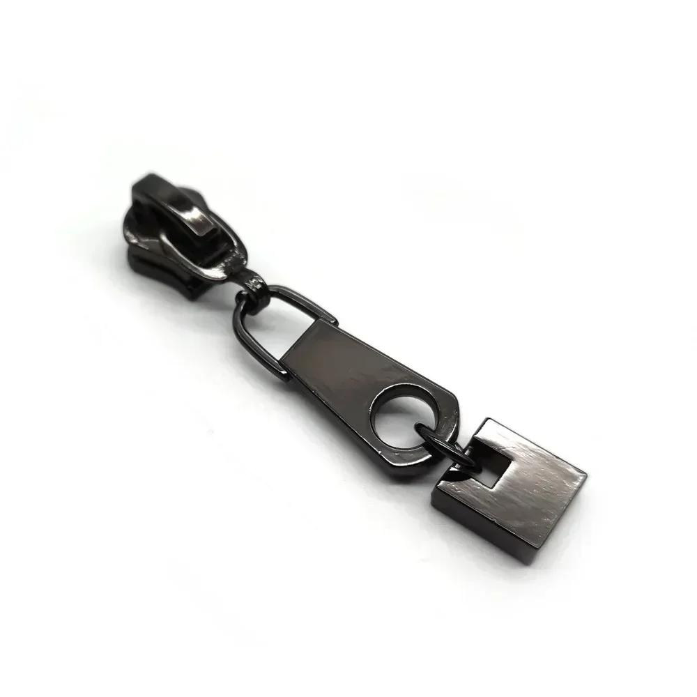 5/10Pcs Meetee 5# Zipper Sliders for Metal Nylon Resin Zips Clothes Bag Zippers Pull Head Repair Kit Garment Sewing Accessories