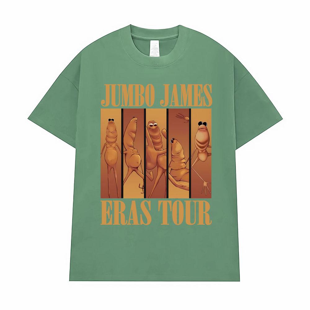 Hot Sale Funny Marcus The Worm Eras Tour Meme Jumbo James T-shirts Men Clothing Oversized Vintage Classic T Shirts Casual Tshirt 3XL