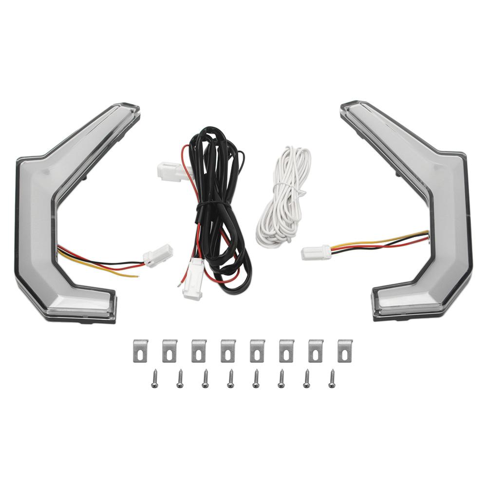 

For Polaris RZR XP XP4 1000 2014-2018 RZR-4 900 2015-2020 UTV ATV Front Fang Accent Lights 12V LED Turn Signal Light Accessories чистый