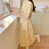 Autumn And Winter Thickened Bathrobe Women'S Coral Fleece Pajamas Sweet And Cute Princess Style Pajamas Loungewear Medium And Long Pajamas
