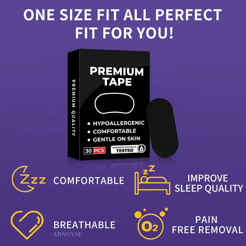 90 Pièces Bandelette Buccale de Sommeil Anti-Ronflement Autocollant de Sommeil Pour Enfants Adultes Garde la Bouche Fermée Prévient le Ronflement Améliore la Qualité de la Respiration Outils d'Aide au Sommeil