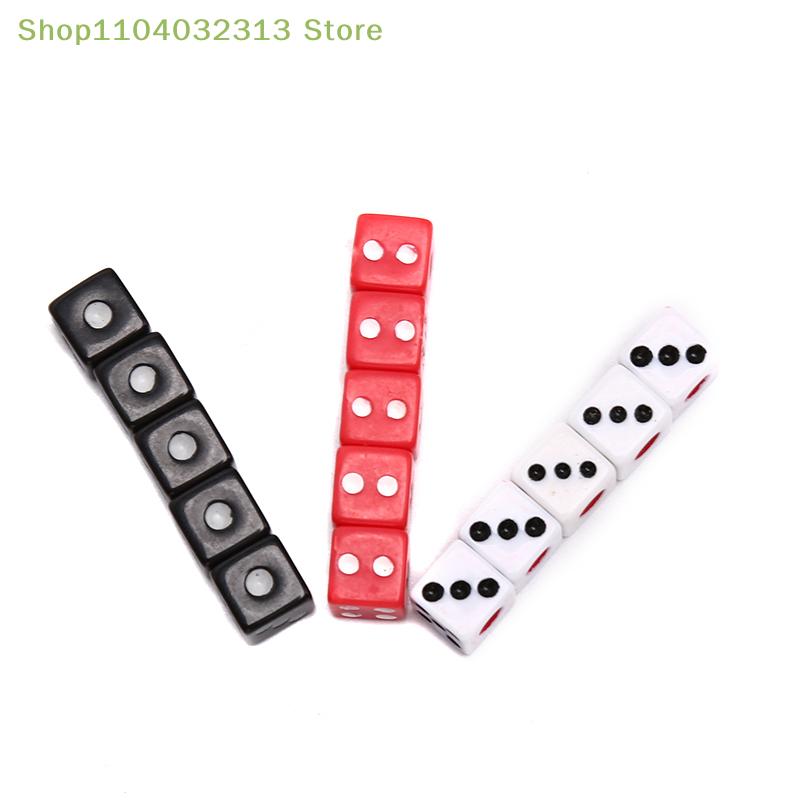 50pcs Dices Gaming Dice Standard Six Sided Dice Birthday Parties Board Game 8mm square-edged dice