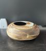 Black Terracotta Vase Coarse Pottery Vase Ceramic Imitation Stone Abstract Flower Arranger Vases Retro Glazed Flower Ware