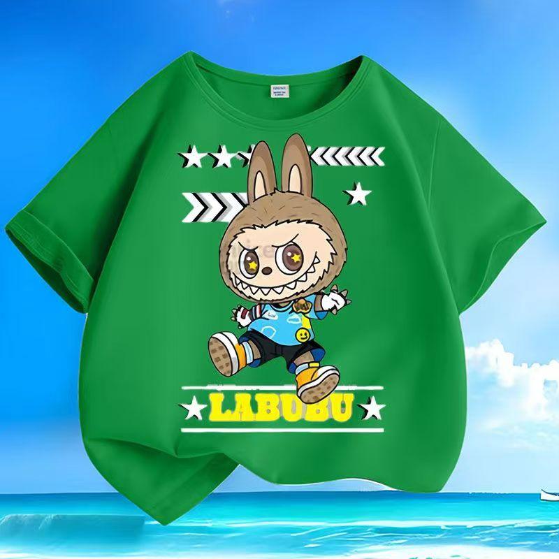 Explosiv LABUBU-docka 3D-tryckt barn-t-shirt Pojkar och flickor Sommar sval topp Gåva till barn