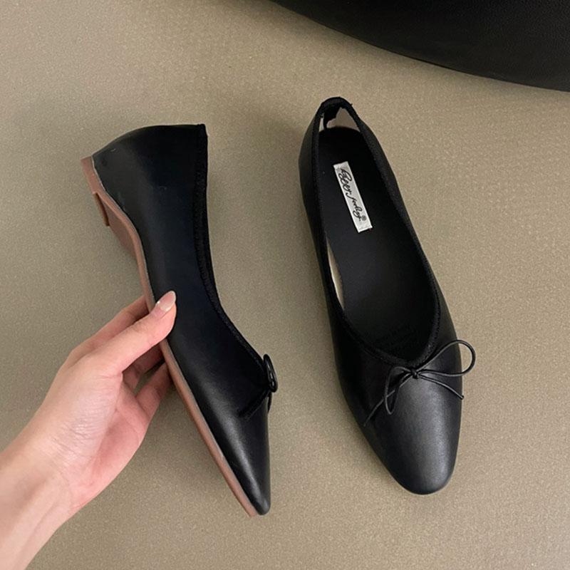 Mode Damen Slipper Flache Schuhe Bootsschuhe für Damen Neu 2025 Schleife Mode Runde Zehenpartie Damen Flats Schuhe Pantoletten