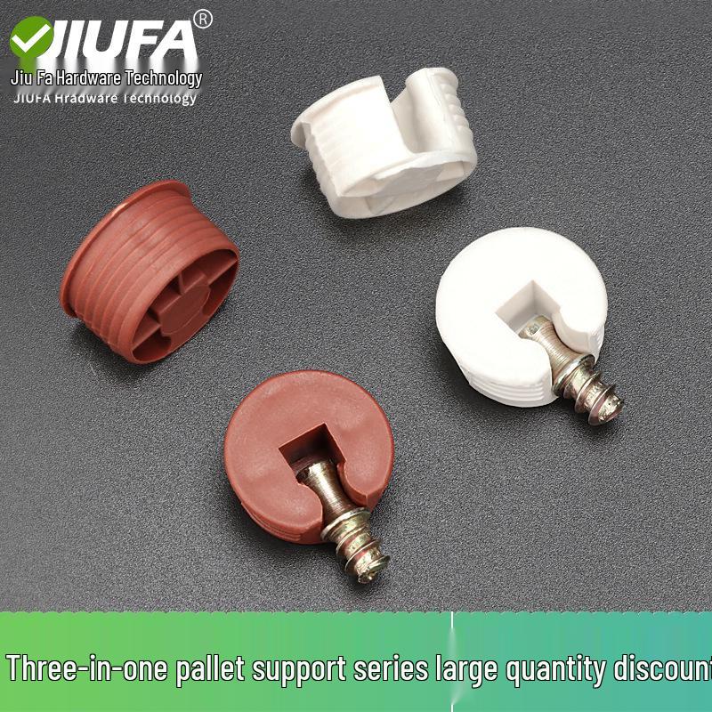 Minimalist Gunmetal Gray 3-in-1 Shelf Bracket & 12mm Cabinet Connector