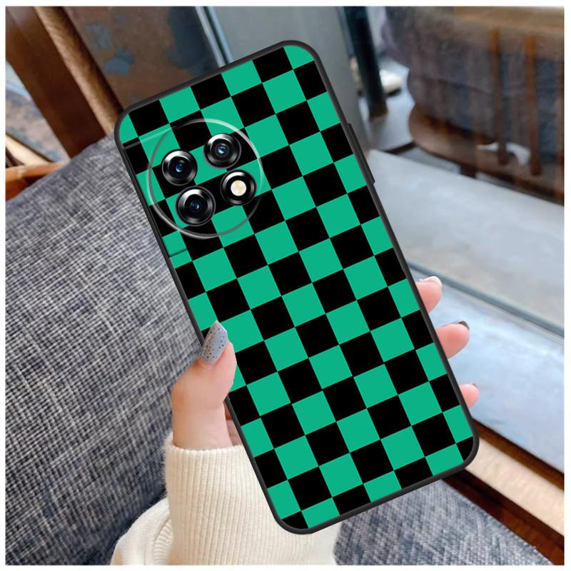 Checkerboard Checkered Board Case For OnePlus 15 12R 13R 13T 10T 8T 13 12 11 10 Pro Nord 5 CE 2 3 4 Lite N20 N30 Coque