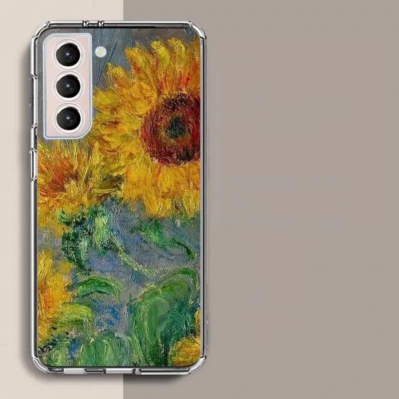 Van Gogh Oil Painting Phone Case For Samsung S25+ Edge Galaxy S24 FE S23 Ultra Capa Shell S22+ S21 Plus S20 FE Cover Silicone So