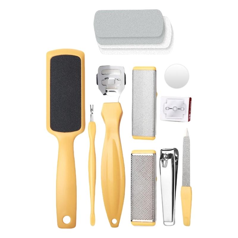 8/10 Pieces Foot Pedicure Set with Callus Remover Foot Files Foot Care Set Hard Skin Remover Set Feet Scrub for Daily