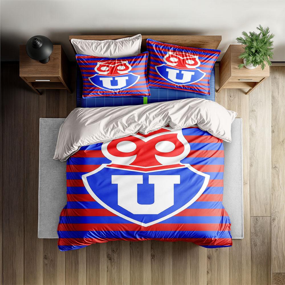 

Futbol Universidad de Chile Duvet Cover Set without sheet King Queen Double Full Twin Single Size Bed Linen Set 135x200cm
