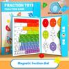 1 Set Kids Magnetic Fraction Tiles & Fraction Circles Math Manipulatives For Elementary Magnetic Fraction Educational Puzzle Toy