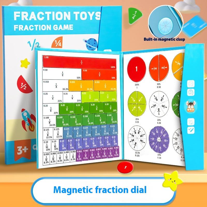 1 Set Kids Magnetic Fraction Tiles & Fraction Circles Math Manipulatives For Elementary Magnetic Fraction Educational Puzzle Toy