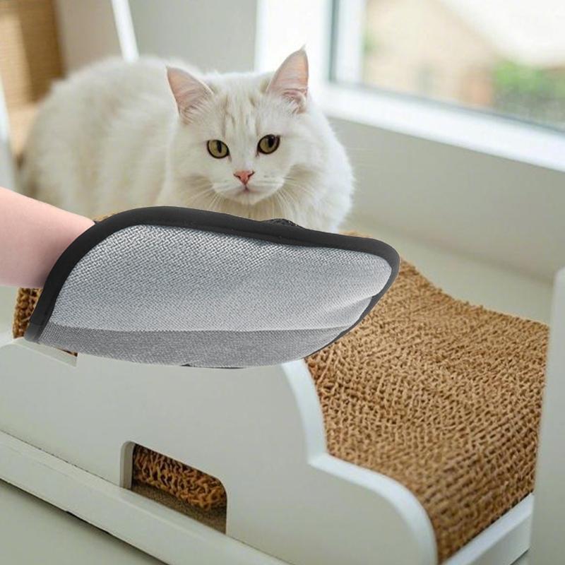 Reusable 5 Finger Pet Hair Remover Glove Static Electricity Effectively Removes Hair From Furniture Clothes Car Seat