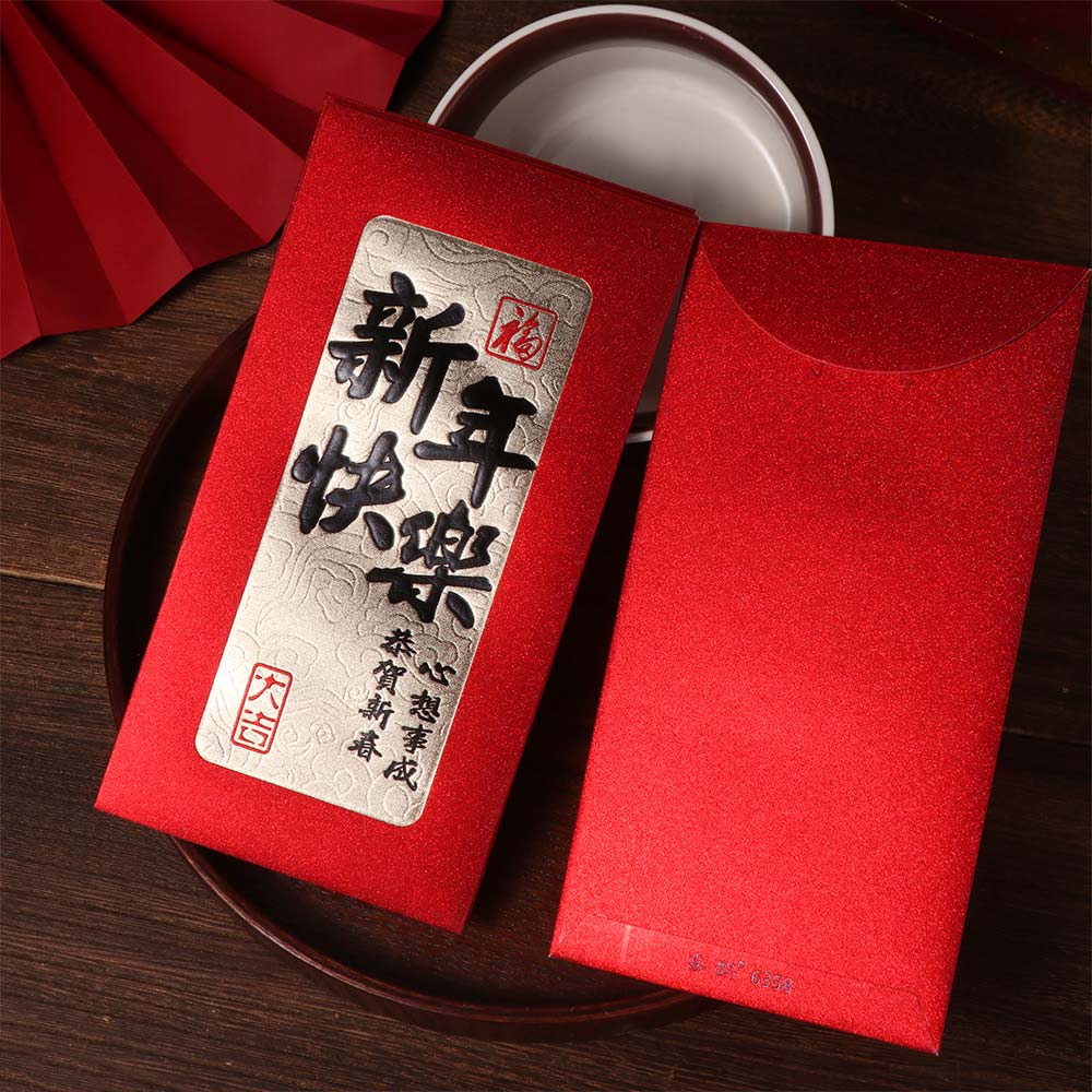 6PCS Chinese Style Luck Money Envelopes Vintage Money Pocket New Year Red Envelope Spring Festival
