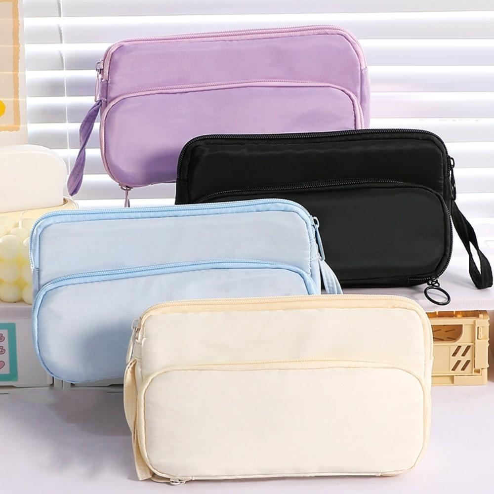 Double-layer Kawaii Pencil Bag Large Capacity Stationery Bag Fashion Ladder Pencil Case  Kids