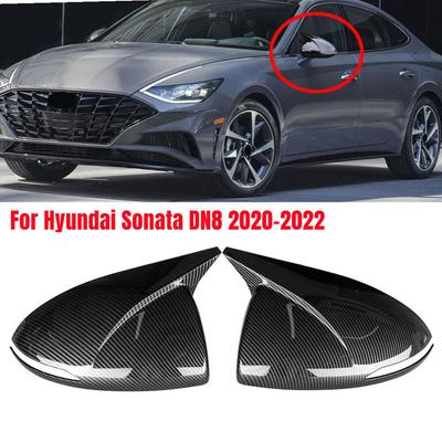 Pro Hyundai Sonata DN8   2022 Kryt bočního zpětného zrcátka Kryt křídla Vnější Dveře Zpětné zrcátko Pouzdro Lišta Karbonové vlákno