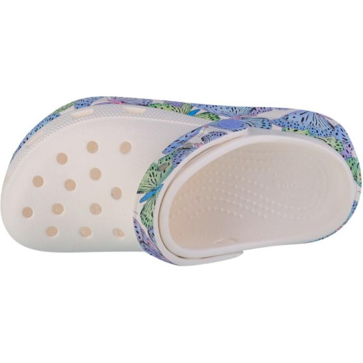 Crocs Cutie Crush Butterfly Comfortable Simple Quick-Dry Low-Top Sandals Kids sandals White 208298-94S