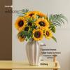 Sunflower Silk Flower Arrangement: Artificial Dried Flowers for Living Room, Dining Table, and Photo Props