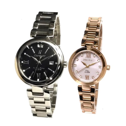 

Forever Pair Watches, 10 ATM Water Resistant, Women s Solar Watch with Japanese-Made Solar Movement, Men s Model with 10-Year Battery, Beautiful Cry