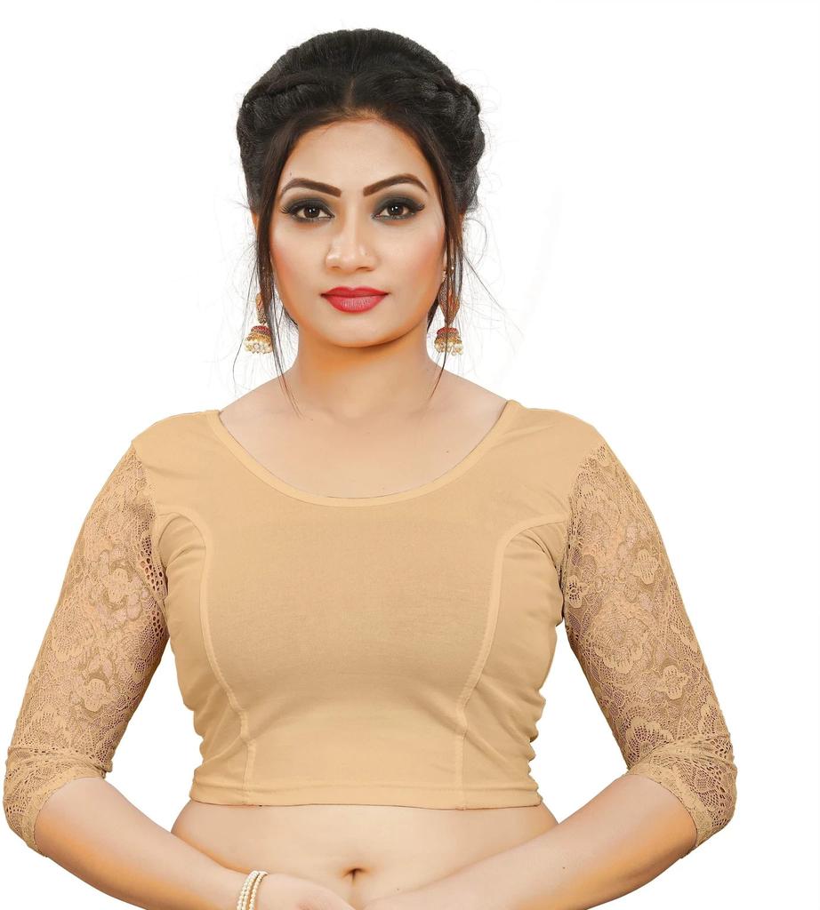Indian Women's Round Neck Choli Bollywood Wedding Party Wear Readymade Blouse