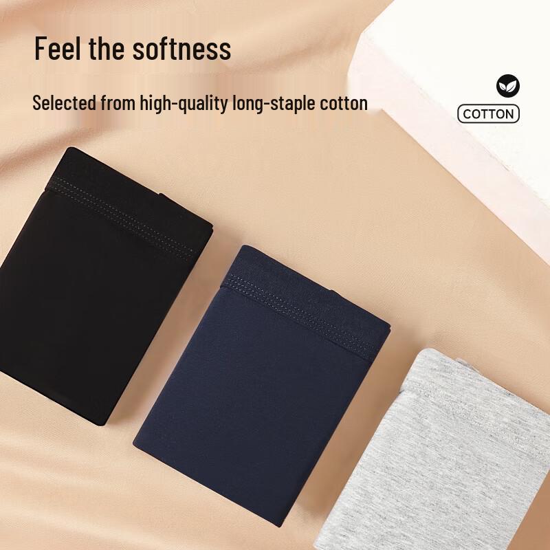 ME FEELING Men's Cordyceps Cotton Antibacterial Boxer Briefs