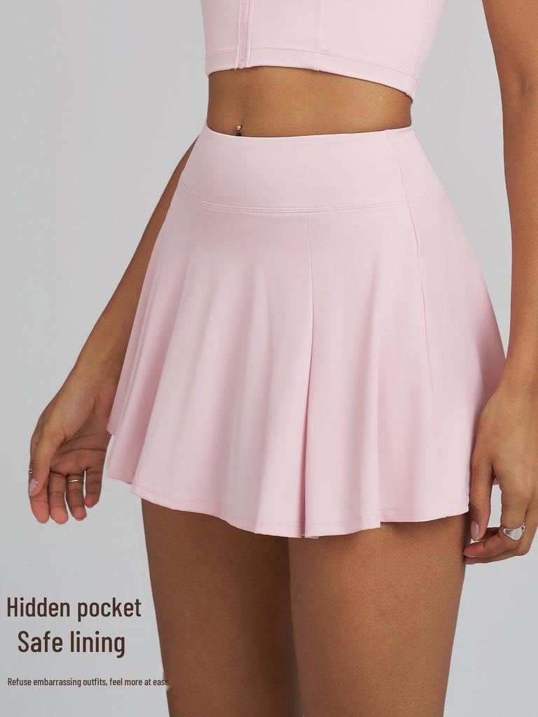 Riesiger Damen Schnelltrocknender Anti-Exposure Sport- und Yogarock - Eleganter Fallender Tennis-Fitnessrock für den Sommer