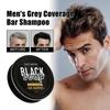 3pcs Men's Grey Coverage Bar Shampoo Hair Darkening Black Soap For Grey Hair Cover