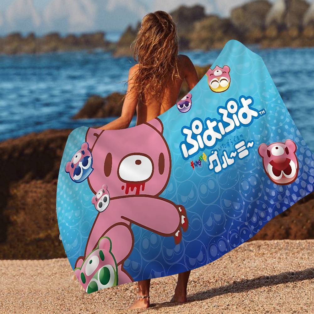 G-Gloomy B-Bear Microfiber Beach Towel Absorbent Quick Dry Soft Yoga Swimming Resort Mountain Climbing Towel